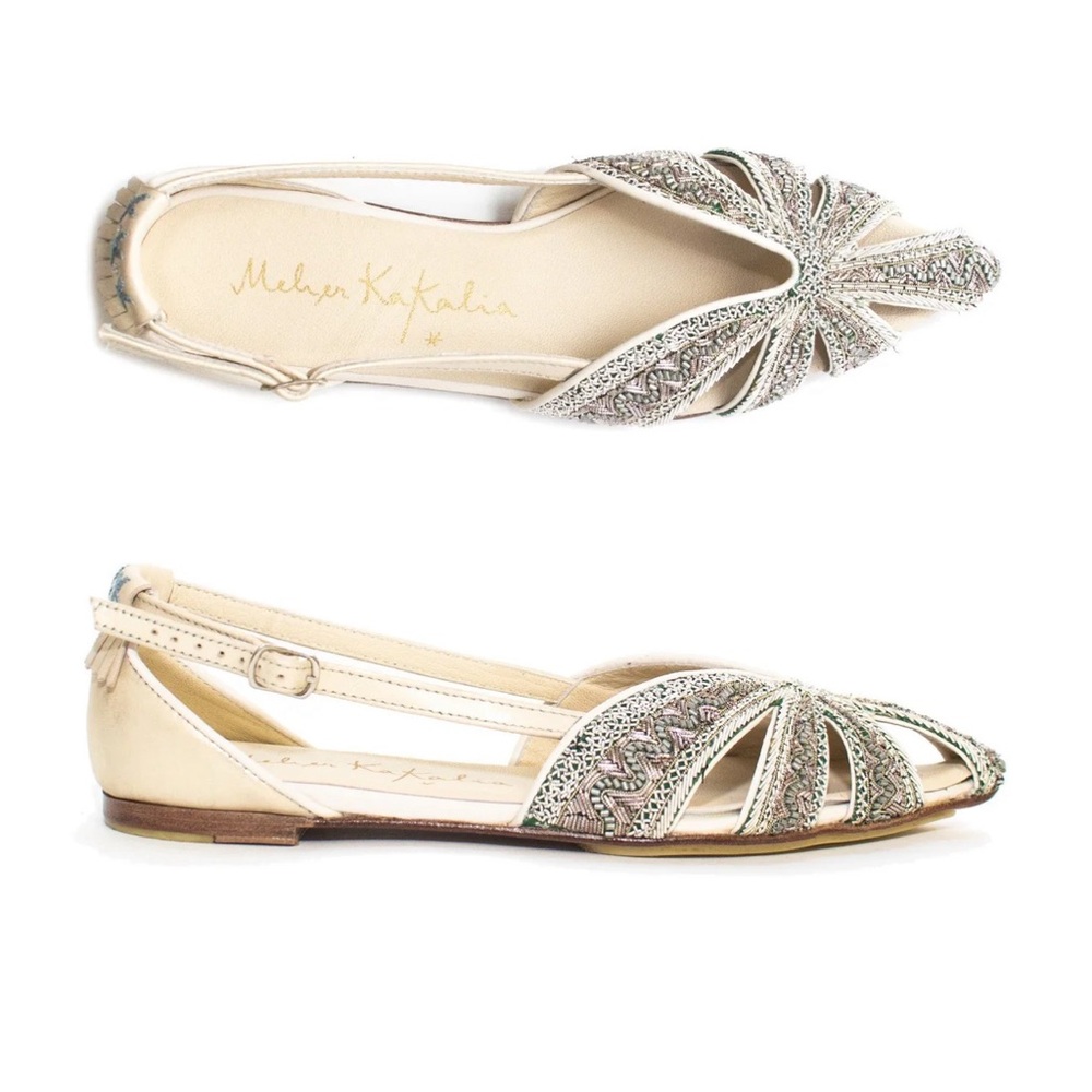 Meher Kakalia Queen Doris Sling-Back - Champagne - Picture 4 of 4
